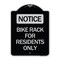 Signmission Bike Rack for Residents Only Heavy-Gauge Aluminum Architectural Sign, 24" x 18", BS-1824-24307 A-DES-BS-1824-24307 - alternate 1